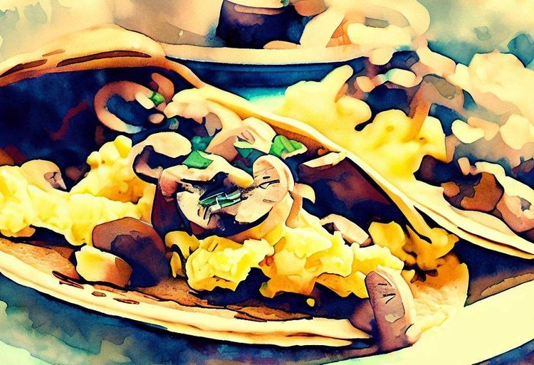 Mushroom And Egg Breakfast Tacos