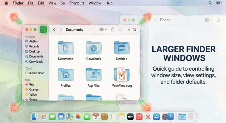 How to Make Finder Windows Larger on macOS
